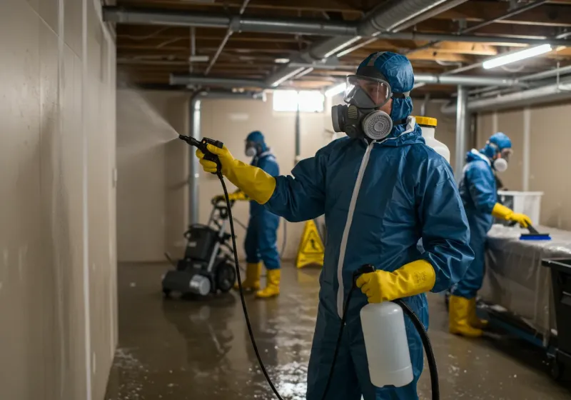 Basement Sanitization and Antimicrobial Treatment process in Brownsburg, IN